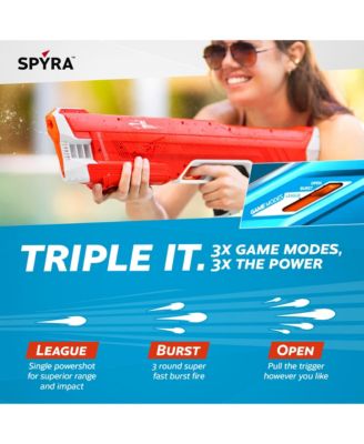 Electric Water Blaster Outdoor Squirt Gun for Pool Games, SpyraThree, Red