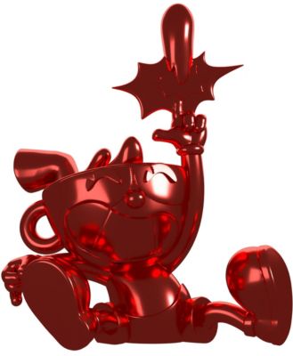 x Shopville: Cuphead Collection - Cuphead Red Chrome Vinyl Figure [Limited Edition 500]