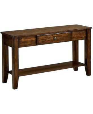 49" x 18" Sofa Table with Shelf in Raisin