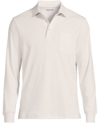 Big & Tall Long Sleeve Cotton Supima Polo Shirt with Pocket