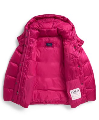 Girls' 7-16 Metallic Hooded Outerwear Coat