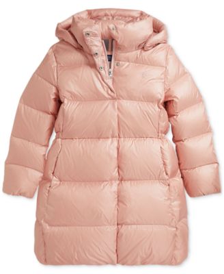 Girls' 7-16 Metallic Hooded Long Sleeves Jacket