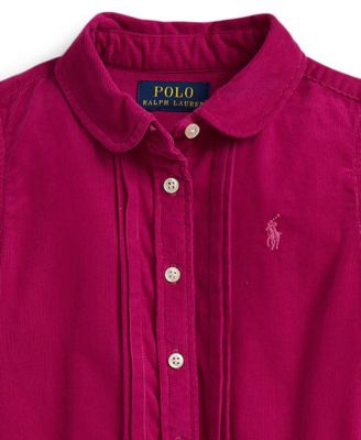 Girls' 2T-6X Pintucked Club Collar Dress