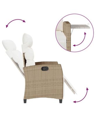 Reclining Patio Chair Foldable Reclining Garden Chair Rectangular
