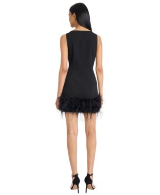 Women's Feather Bottom Mini Dress