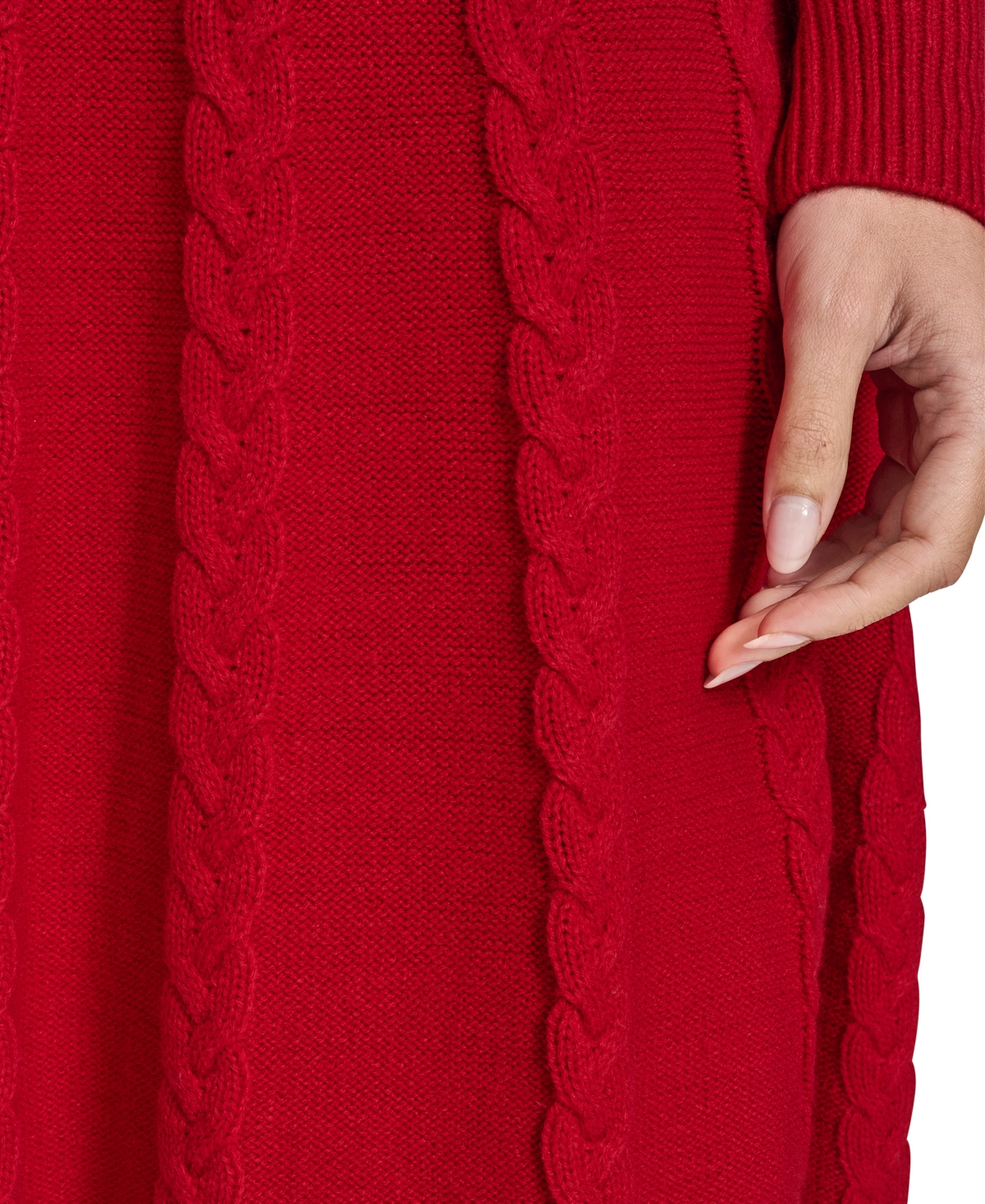 Jessica Howard Women's Fit And Flare Pull-on Sweater Dress In Red