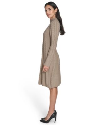 Women's Fit and Flare Pull-On Sweater Dress