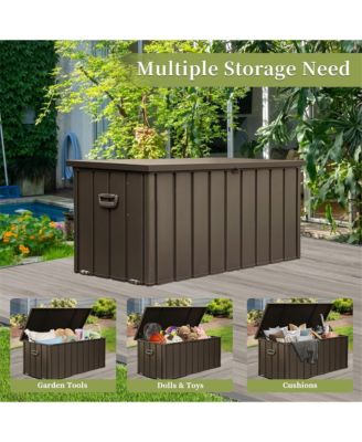 120-Gallon Dark Brown Metal Deck Box