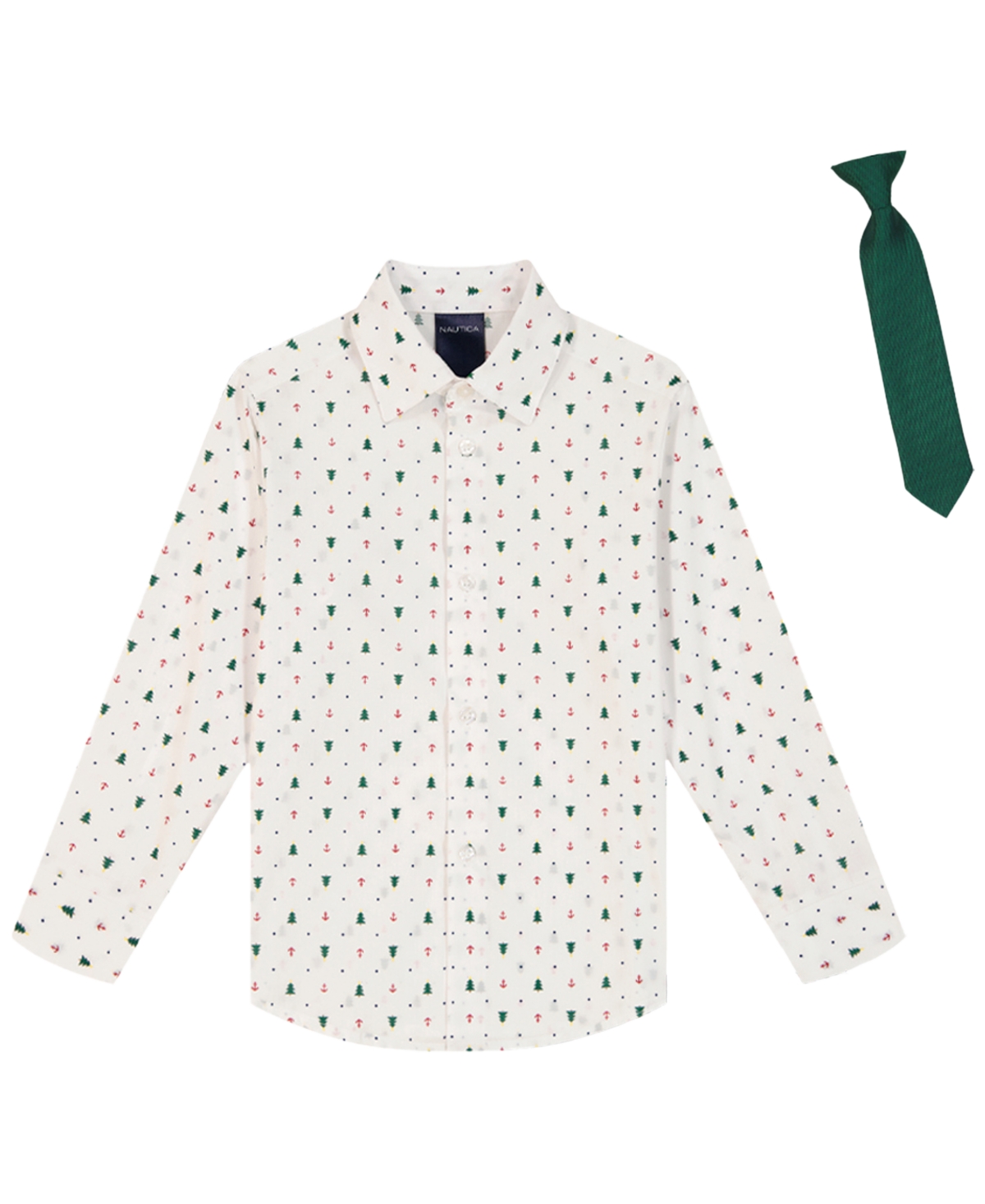 Nautica Boys 2T-7 4-Piece Shirt, Tie, Vest and Pants Set