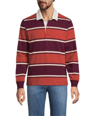 Men's Long Sleeve Stripe Rugby Shirt