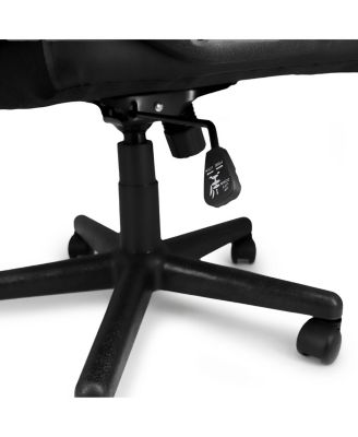 Mid Back Adjustable Faux Leather Office Chair in Black