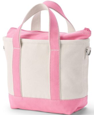 Small 3 Pocket Zip Top Canvas Tote Bag