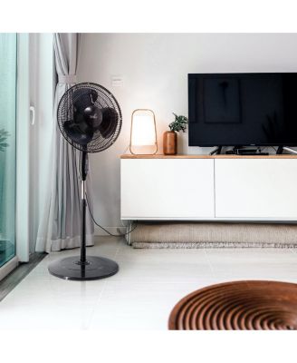 16 Inch 3 Speed Oscillating Stand Fan with Remote Control