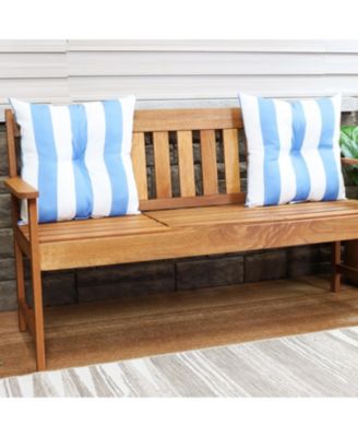 Indoor/Outdoor Weather-Resistant Polyester Square Tufted Pillow with Zipper Closures - 19" - 2pk