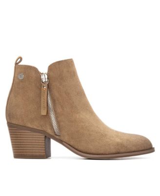 Women's Block Heel Suede Ankle Booties Refresh Collection By XTI