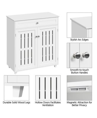 4-Tier Adjustable Shoe Storage Cabinet with 1 Drawer White