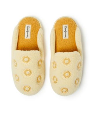 Women's Yellow Sun Teddy Scuff Slipper