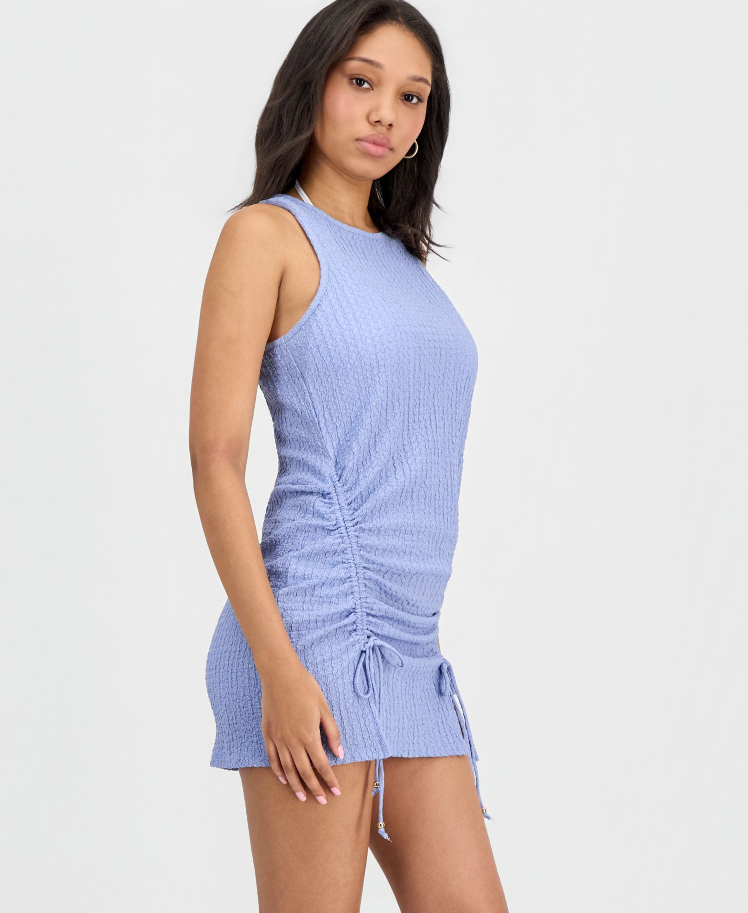 Juniors' Front-Ruched Cover-Up Tank Dress, Macy's Exclusive
