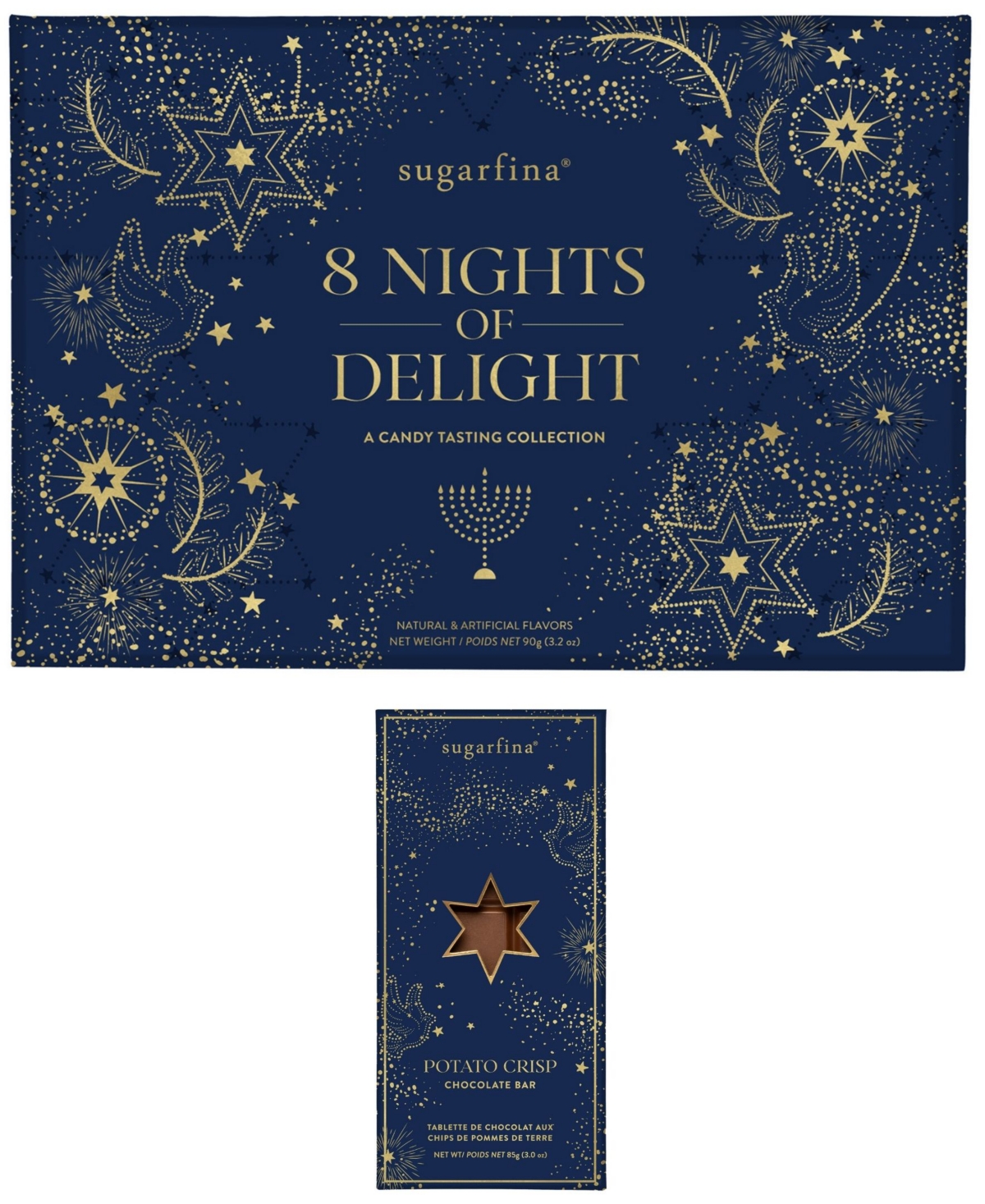 Sugarfina Holiday Eight Nights Of Delight Bundle, 2 Piece In Blue