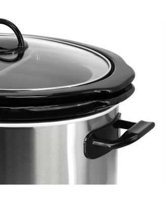 5.6Liter + 2.5 Liter Split Stainless Steel Electric Slow Cooker