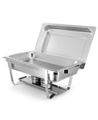 9.5 Quart Stackable Stainless Steel Professional Chafing Dish/Food Warmer/Buffet Server Serving Trays, Set of 2