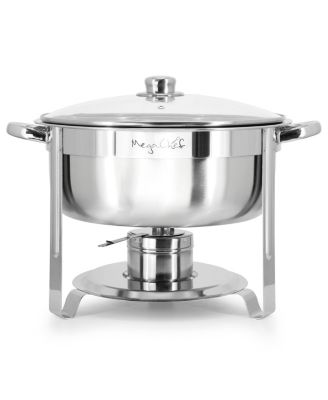 7.9-Quart Stainless Steel Round Chafing Dish and Buffet Server