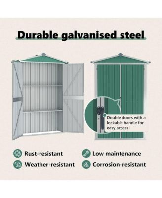Garden Shed Green Galvanized steel, plastic Standard Garden Shed