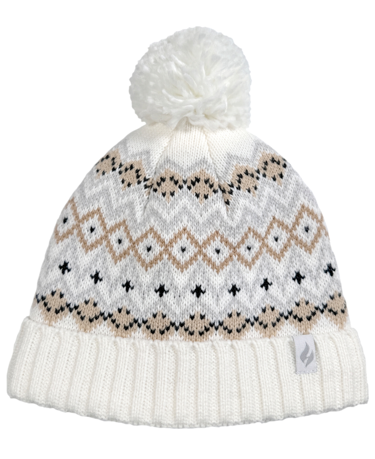 Heat Holders Astrid Knit Roll Up Hat In Neutral