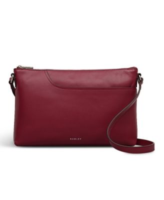 Pockets Small Smooth Leather Ziptop Crossbody Bag