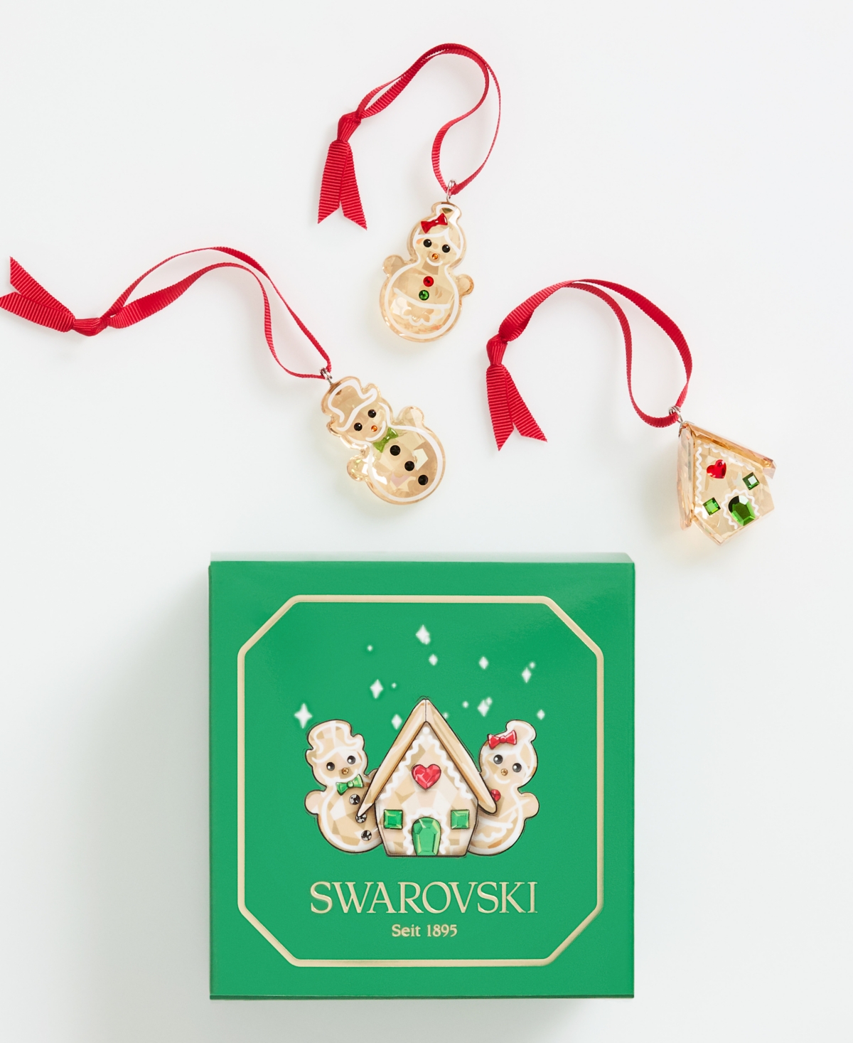 Swarovski Holiday Cheers Gingerbread Ornament Set