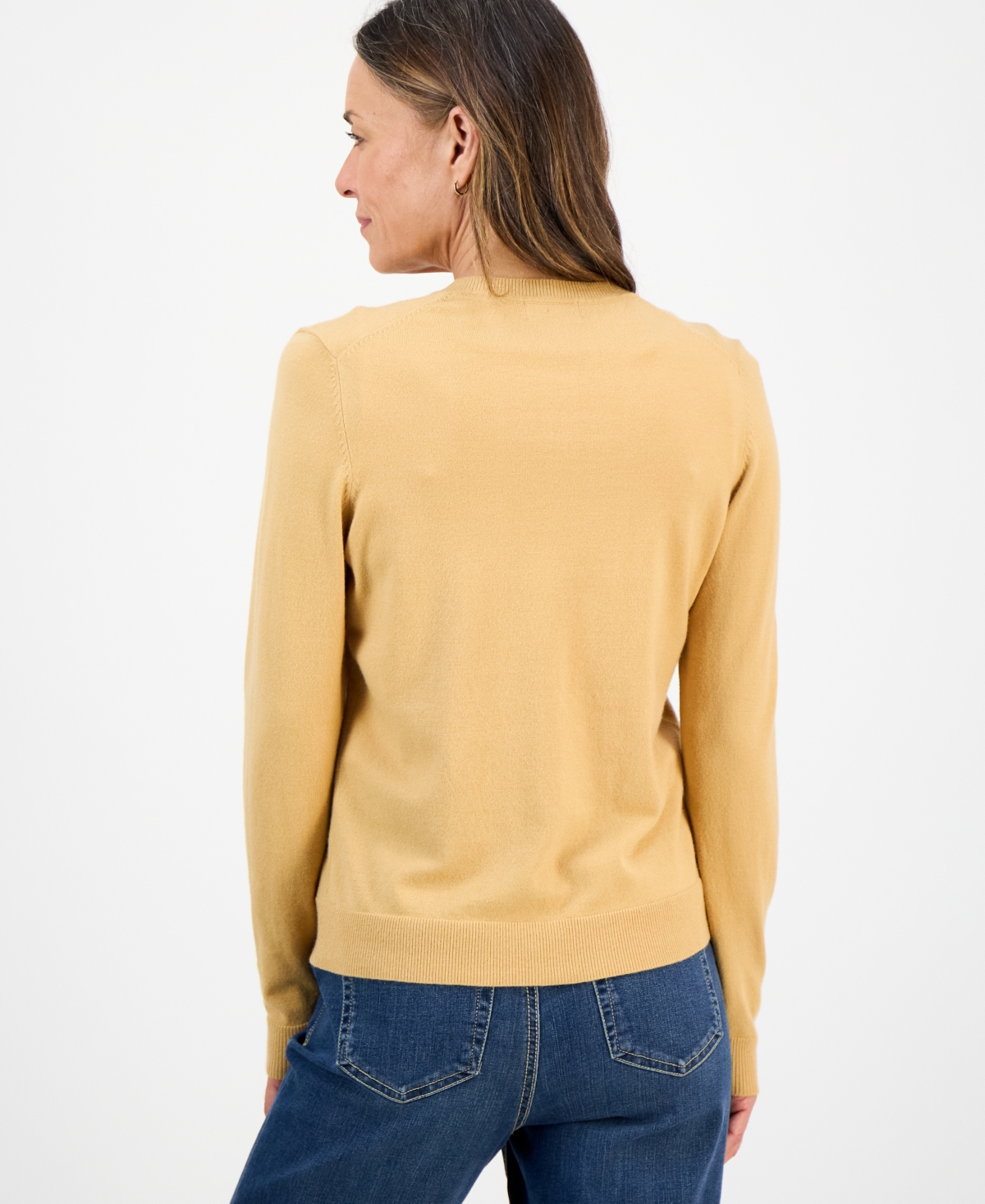 Style & Co Petite Crewneck Cardigan, Macy's Exclusive