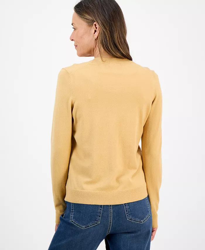 Petite Crewneck Cardigan - thumbnail 3