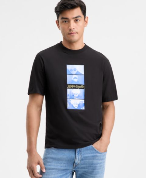 Мужская футболка Hugo Boss Nuley Short-Sleeve JuJuTsu Kaisen Graphic Crewneck, цвет: Чёрный