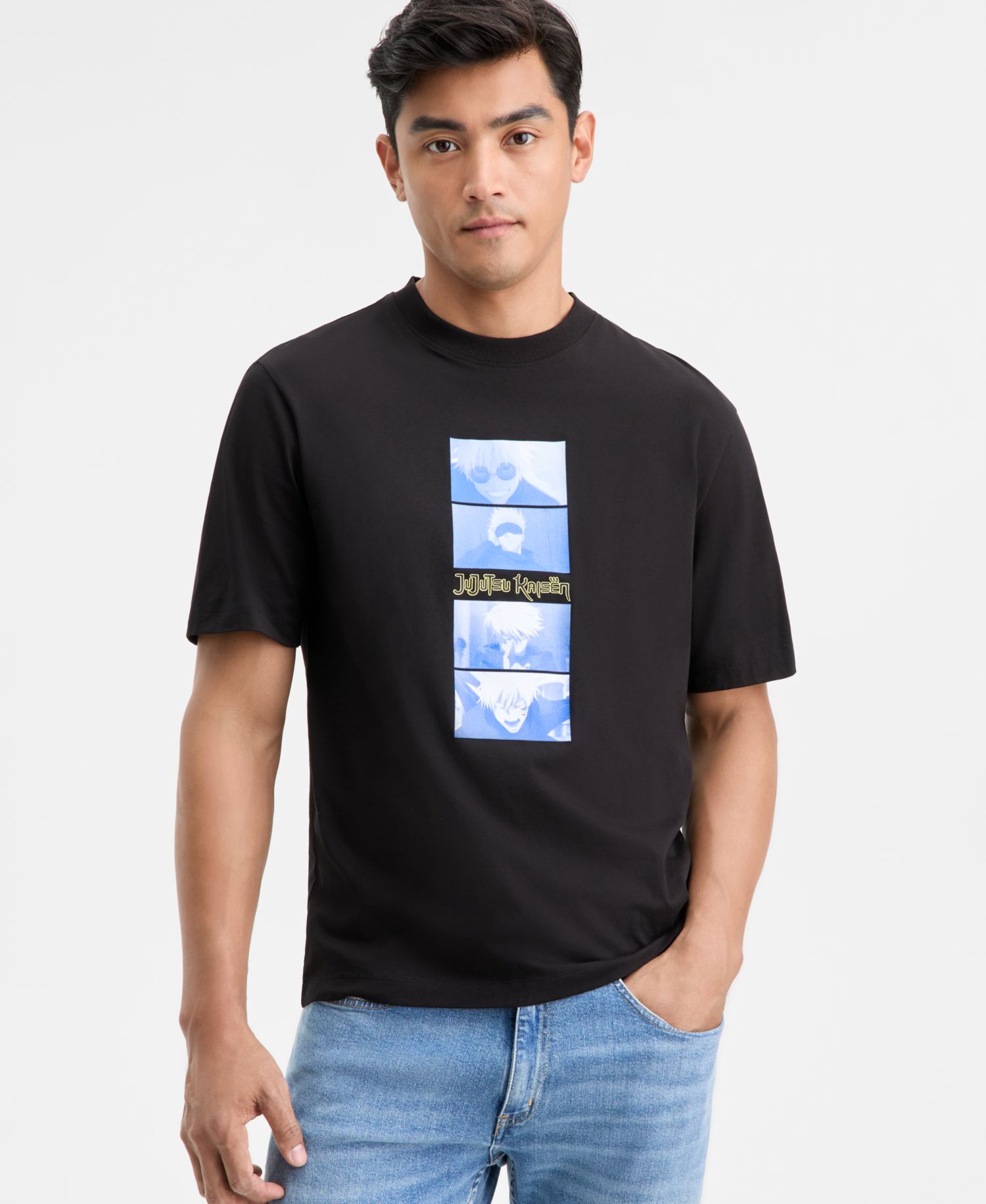 Men's Nuley Short-Sleeve JuJuTsu Kaisen Graphic Crewneck T-Shirt