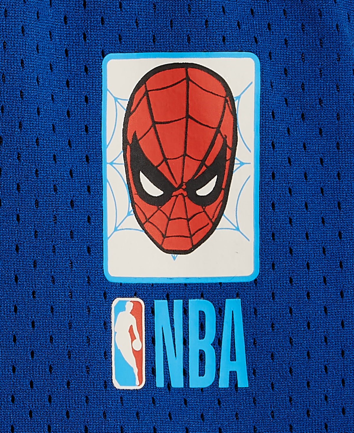 Macy's Marvel X Nba Men's Spider-man 62 Short Sleeve Jersey, Macy's Exclusive In Blue