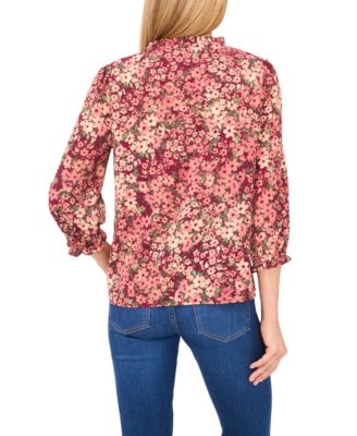 Women's 3/4-Sleeve V-Neck Top