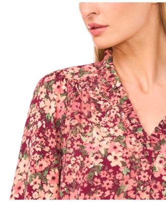 Women's 3/4-Sleeve V-Neck Top