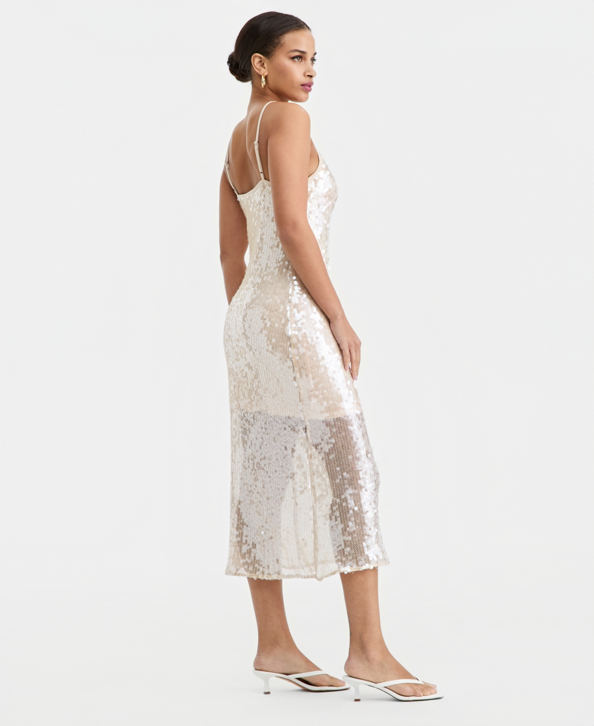 Bar Iii Women's Sequin Bodycon Midi Dress, Macy's Exclusive
