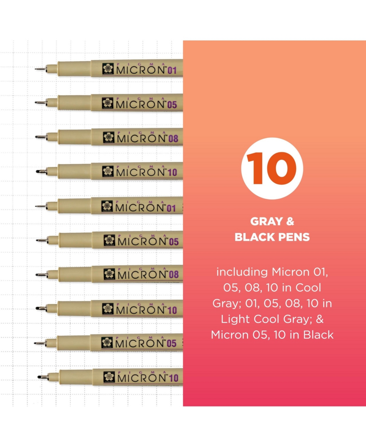 Sakura Gelly Roll Uv Pen - Uv Gel Ink Pen with Uv Keychain Flashlight - 9 Pens, 3 Lights