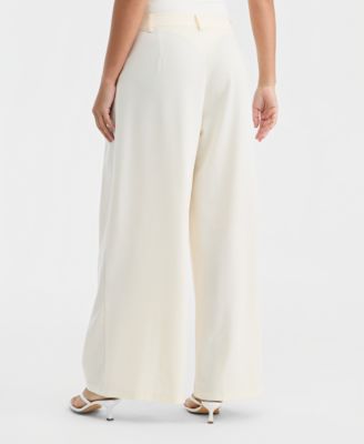 Women's High-Rise Pleat-Front Wide-Leg Pants, Macy's Exclusive 
