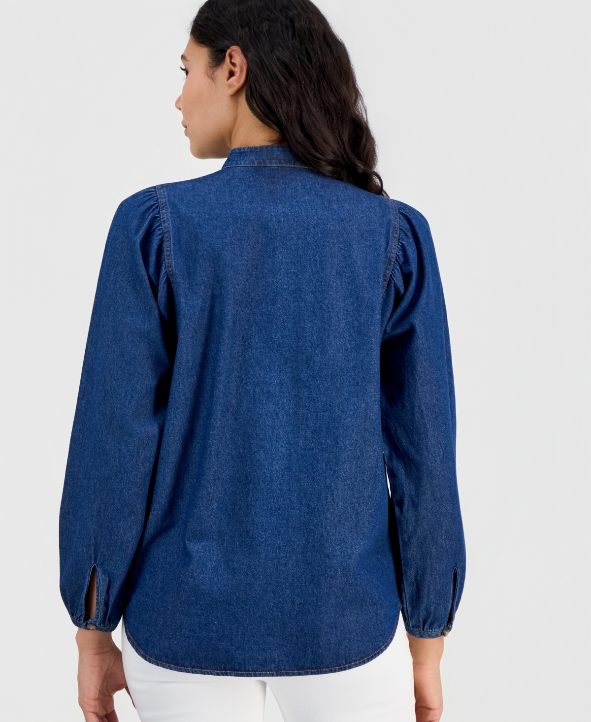 Anne Klein Women's Puff-Sleeve Button-Down Shirt