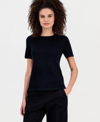 Women's Merino Wool Short-Sleeve Sweater