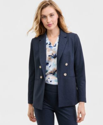 Anne Klein - Women's Faux Double-Breasted Notch-Collar Jacket