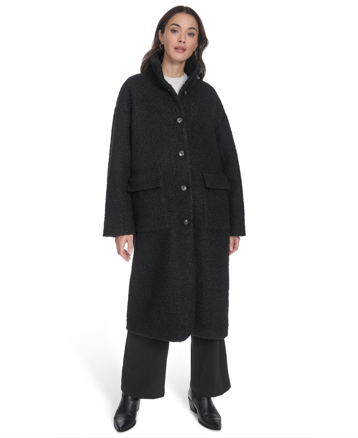 Levi's Women's Regular Boucle Stand Collar Car Coat