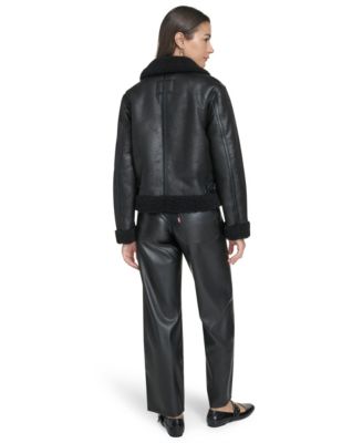 Women's Faux Shearling Aviator Jacket