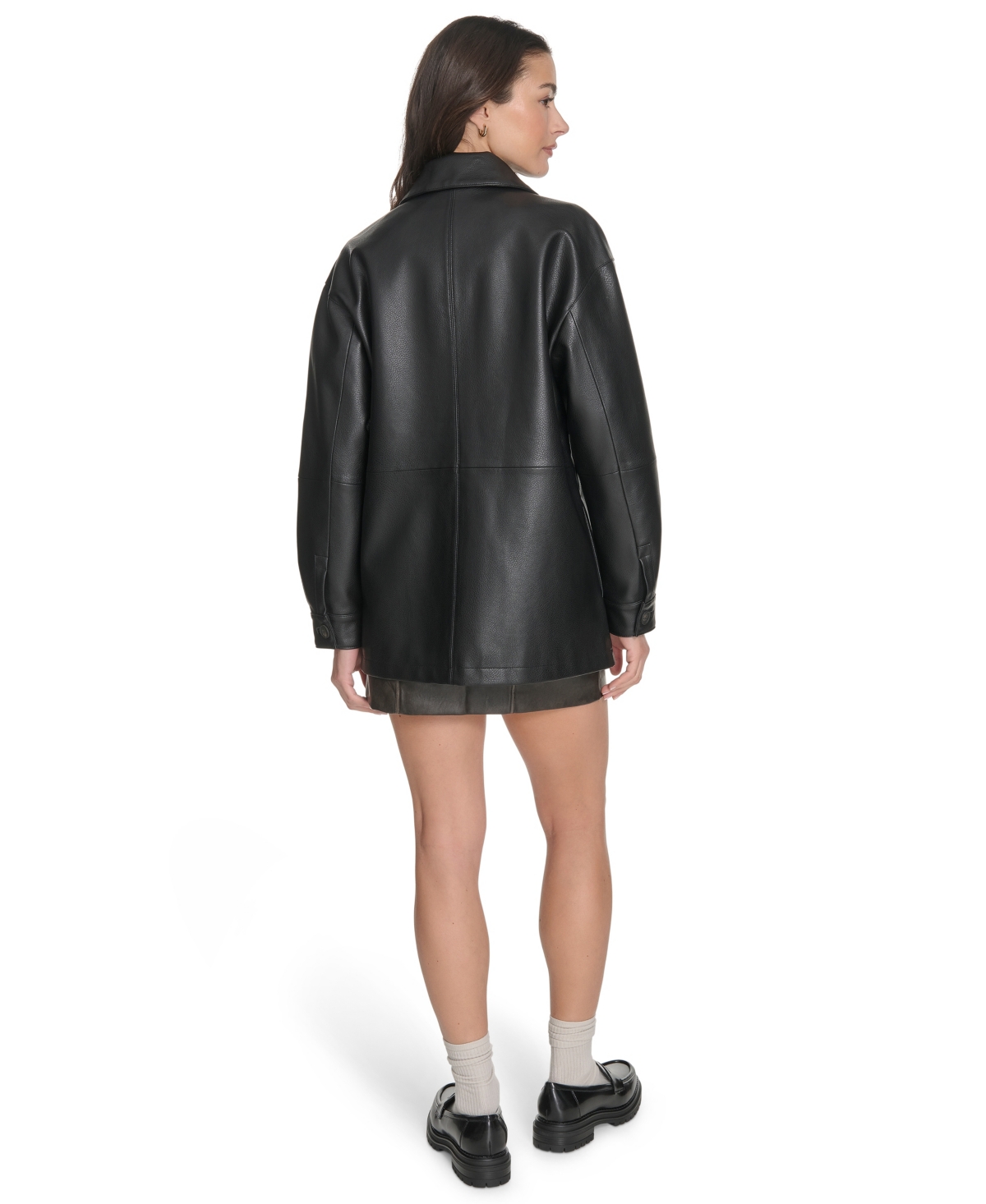 Levi's Women's Regular Faux Leather Vintage Style Blazer In Black