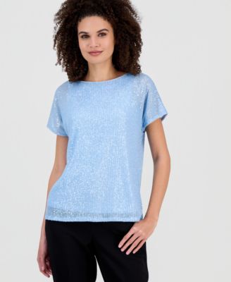Women's Short-Sleeve Sequin T-Shirt