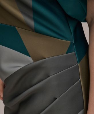 Plus Size Boat Neck Scuba Dress