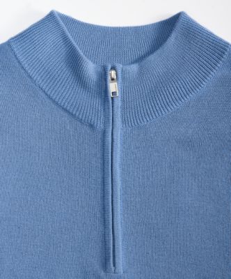 Men's Long-Sleeve Half-Zip Merino Sweater, Created for Macy's