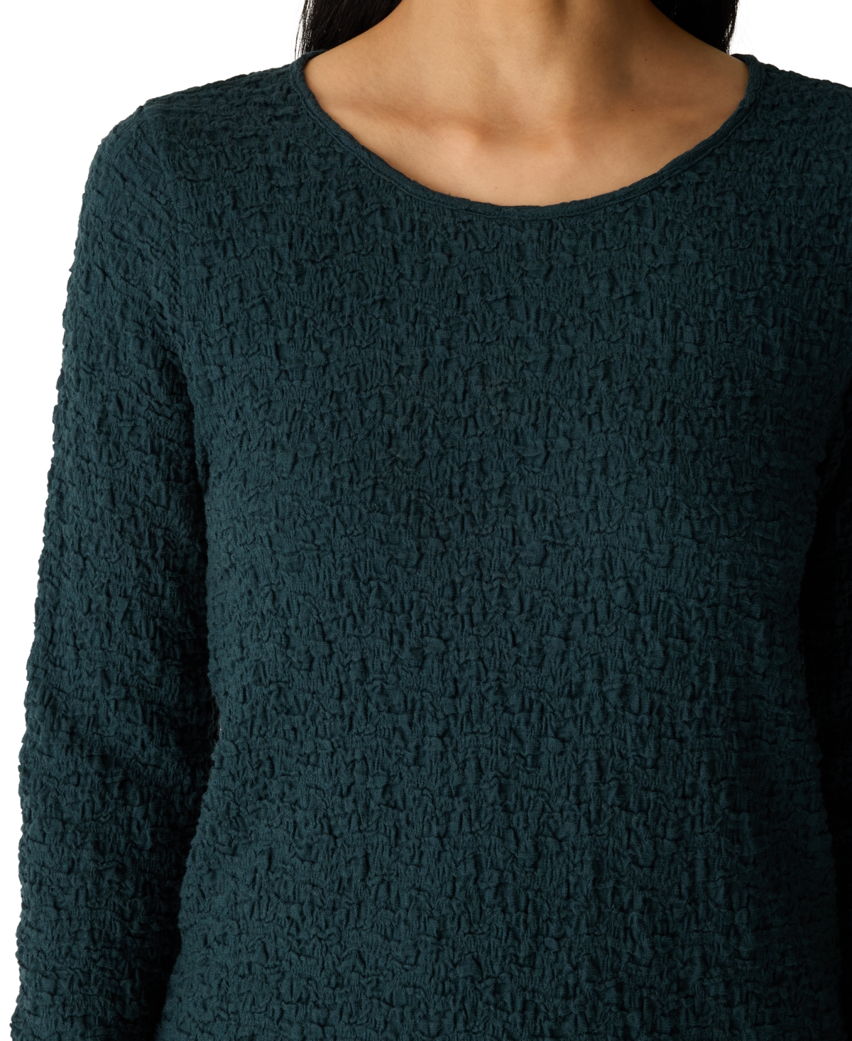 Eileen Fisher Women's Long Sleeve Round Neck Top